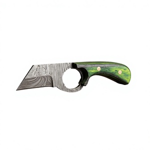 Cuchillo de Caza, Supervivencia y Camping, Hecho a Mano, de Alta Calidad, Personalizable, de Acero de Damasco, con Hoja Fija Mini Tipo Drop Point, 58-60 - Product Image 2