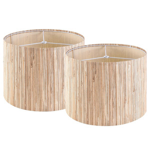 Abat-jour cylindrique en tissu fait main, installation facile, accessoire de lampe, style transitionnel - Product Image 1