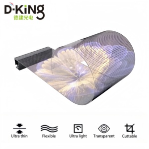 Écran LED transparent flexible ultra-fin P3.75 P6 P8 P10 P15 P20, film cristal LED personnalisé pour affichage publicitaire sur verre pour ascenseurs de centres commerciaux - Product Image 5