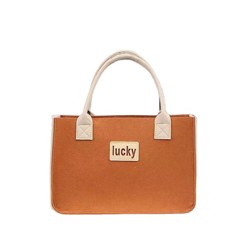 Popular Fashion Colorful Woman Hand Bag Felt Material Versatile Women Handbag Shoulder Bag