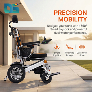 Fauteuil roulant électrique pliable intelligent en aluminium avec télécommande, dossier inclinable et coussin, pour <span class=keywords><strong>personnes</strong></span> handicapées, atteintes de paralysie cérébrale et <span class=keywords><strong>personnes</strong></span> <span class=keywords><strong>âgées</strong></span> - Product Image 3