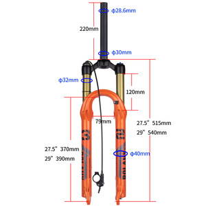 Horquilla Delantera para Bicicleta de Montaña Bolany, 27.5/29, Absorción de Impactos, Antivibraciones, Aleación de Magnesio, Venta Directa de Fábrica - Product Image 2