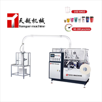 Wenzhou Tianyue gobelet en papier jetable à double couche à petit coût pour boissons chaudes semi-automatique à emporter Machine de fabrication de gobelets