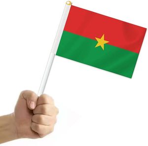 ธง <span class=keywords><strong>bhutan</strong></span> ขนาด14*21ซม. ผ้าโพลีเอสเตอร์ปรับแต่งได้สำหรับการเฉลิมฉลองกลางแจ้งและกีฬาธง Burkina ขนาดเล็ก - Product Image 1