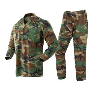 Wargame Jungle BDU Woodland Camouflage Uniform for Man Woven Winter Long Sleeve Men Jackets