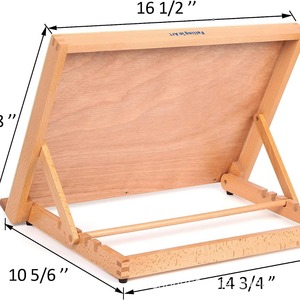 Table à dessin en bois, chevalet, planche à dessin et à croquis, chevalet réglable pour les croquis et la peinture à l'huile des étudiants en art - Product Image 2