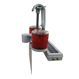 Luz de Advertencia Solar LED KSL-Q484 Roja IP65 260mm, Luz de Señalización para Uso en Exteriores - Product Image 2