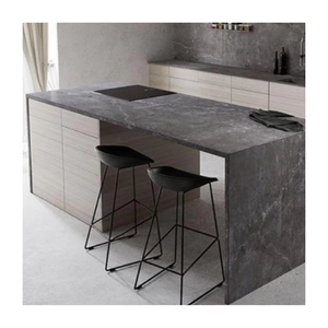 Comptoir de cuisine moderne Couleur naturelle Armoire stratifiée prête à l'emploi Tuile de granit artificiel Dalle de roche en porcelaine Matériau naturel - Product Image 1