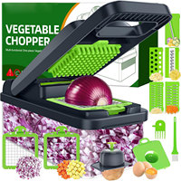 TOALLWIN Nieuw Product Keuken Gadgets Multifunctionele Voedselhakker Ui Mandoline Snijder Groentesnijder Handmatig 12 in 1 Groentehakker