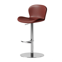 Tabouret de bar moderne en acier inoxydable avec cadre pivotant, hauteur réglable, revêtement en cuir PU, pour îlot de cuisine, comptoir, salle à manger