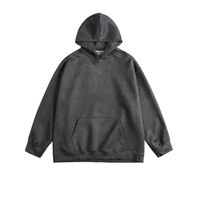 CrazyMaker 2025 hommes nouveau haut de gamme en daim personnalisé épais et confortable à capuche brodé DTG motif surdimensionné mode à capuche