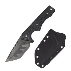 Cuchillo de Supervivencia para Exteriores Dark Thorn, Hoja de Acero Inoxidable con Punta Caída, Mango G10, con Funda - Product Image 1