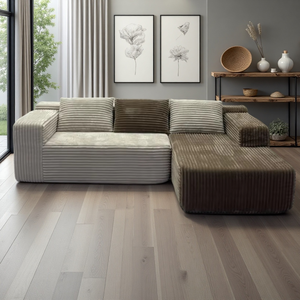 Sofá Seccional Modular Rectangular Moderno de Terciopelo Acanalado de Tres Plazas con Respaldo Acolchado, Garantía de 5 Años, Set de Compresión Transfronterizo - Product Image 3