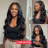 Perruques en cheveux humains ondulés, frontale en dentelle HD 13x6, perruques brésiliennes en cheveux humains ondulés pour femmes noires