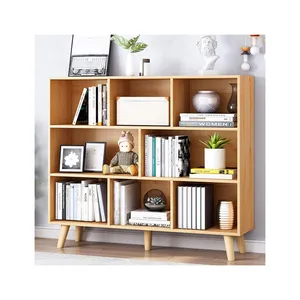 Living Room Furniture Bookcase Industrial Metal Frame library book shelves Large Corner Display Shelf Rack