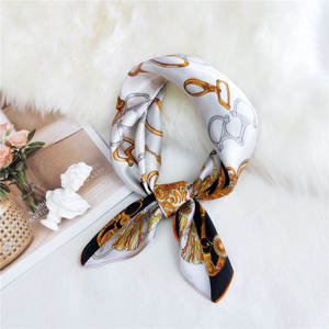 <span class=keywords><strong>CR</strong></span> foulards en soie sur mesure carré véritable foulard en soie pour femmes 53x53 femme à pois noix de cajou imprimé animaux écharpes de cou - Product Image 3