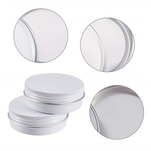 Nouveaux récipients cosmétiques en étain d'aluminium 40g 50g 60g pot en aluminium <span class=keywords><strong>blanc</strong></span> mat avec bouchon à vis pour <span class=keywords><strong>cirage</strong></span> à chaussures - Product Image 5