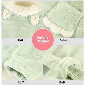 Peignoirs pour enfants automne et hiver vêtements à séchage rapide flanelle polaire chaud <span class=keywords><strong>robe</strong></span> <span class=keywords><strong>de</strong></span> <span class=keywords><strong>chambre</strong></span> enfants filles pyjamas à manches longues - Product Image 2