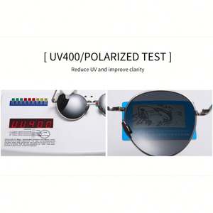 Gafas de Sol Plegables Redondas de Metal con Protección UV400 para Conducir, Polarizadas, para Hombre y Mujer, Moda 2023 - Product Image 4