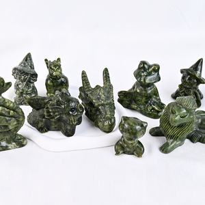 Hand Carved Mixed Crystal Small Crystal Figurine Natural <strong>Stone</strong> Xiuyan <strong>Jade</strong> Elephant Dragon Crystal Statue - Product Image 3