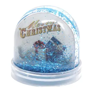 Home decor OEM photo frame globo di neve FAI DA TE regalo di compleanno personalizzata globo dell'acqua di acqua di plastica globo per l'artigianato