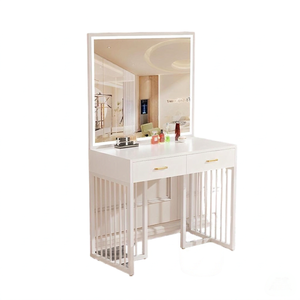 Mesa de Maquillaje LED con Espejo Iluminado, Escritorio Profesional con Cajones para Salón, Tienda de Novias, Estudio y Maquilladores - Product Image 2