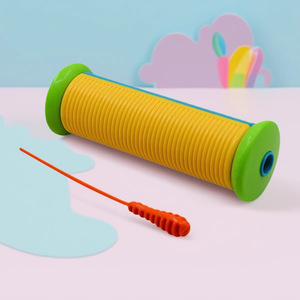 Guiro en plastique coloré très populaire avec bâtonnet, instrument Orff, grattoir fileté, grattoir grenouille, jouet instrument de musique - Product Image 3