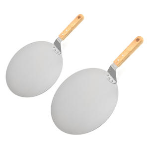 12 pollici 10 pollici grande spatola per <span class=keywords><strong>Pizza</strong></span> strumento di cottura manico in legno in acciaio inossidabile buccia per <span class=keywords><strong>Pizza</strong></span> torta pala per <span class=keywords><strong>Pizza</strong></span> in scatola pala per <span class=keywords><strong>Pizza</strong></span> - Product Image 2