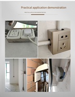 Boîtier de jonction mural en acier pour usage domestique, boîte de base pour prise murale, boîte de commutation électrique ignifuge à un module