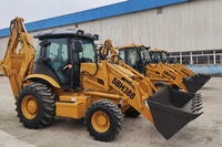 Backhoe Loader Heavy Duty SBH388 Mesin Diesel 74kW Kontrol Hidrolik Pilot Mesin Konstruksi & Pertanian
