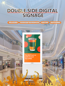 Affichage numérique intérieur à double écran tactile Android sur pied de <span class=keywords><strong>43</strong></span>, 49 et 55 pouces pour hall de centre commercial - Product Image 3