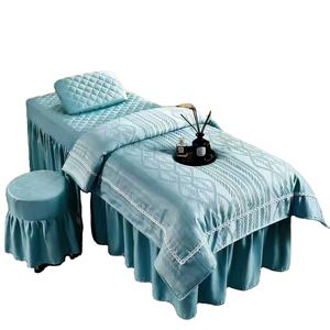 Four Piece Set of Cotton Beauty <b>Massage</b> <b>Bed</b> <b>Covers</b> for All Seasons Specifically Designed for Beauty <b>Beds</b> In Beauty Salons - Product Image 5