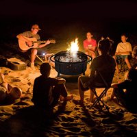 Foyer d'extérieur 36 ''Foyer à bois Métal Acier BBQ Grill Patio Camping Brûlant Rond BOL FIRE PIT