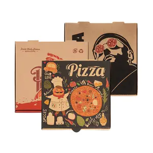 2024工厂新瓦楞纸披萨盒可定制尺寸和标志14英寸洋葱