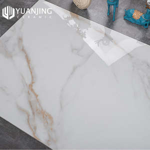 Piastrelle per pavimento in porcellana antiscivolo di lusso in marmo bianco Calacata alta 750x1500mm - Product Image 6