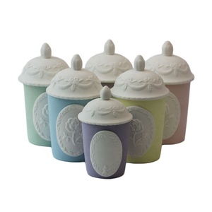 Pot en céramique blanc <span class=keywords><strong>de</strong></span> luxe, décoration <span class=keywords><strong>de</strong></span> maison, bricolage, ensemble cadeau <span class=keywords><strong>de</strong></span> <span class=keywords><strong>bougie</strong></span> parfumée, <span class=keywords><strong>citronnelle</strong></span>, bougies <span class=keywords><strong>de</strong></span> soja, étiquette privée personnalisée - Product Image 3