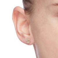 Boucles d'oreilles fantaisie en forme de feuille de monstera, bijoux féminins, en argent Sterling 925, à la mode