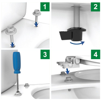 Siège de toilette IFAN en PP, installation facile, 41*36, couleur blanche personnalisée, pour salle de bain