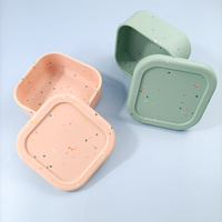 Boîte à lunch portable pour enfants, boîte bento personnalisée avec logo, design anti-fuite, boîte à repas en silicone, boîtes à lunch bento pour enfants pour l'école