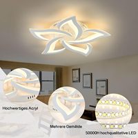TSINYE Moderne Smart LED Plafonnier Acrylique Fleur Lustre avec Télécommande pour Chambre & Salon