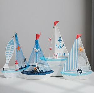 Mediterraneo decorato modello di <span class=keywords><strong>barca</strong></span> a vela soprammobili semplici a vela creativi regali <span class=keywords><strong>barca</strong></span> <span class=keywords><strong>da</strong></span> <span class=keywords><strong>pesca</strong></span> pirata - Product Image 2