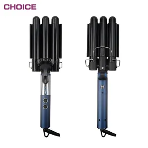 2023 new Foldable Lcd Display Hair Styling Professional Wave Hair Curling Ceramic Irons Magic 3 Barrel Electric Hair Curler