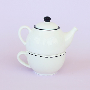 Juego de Té de Cerámica Francés Romántico con Diseño de Gato, Hecho en China, Color Negro y Blanco, para Regalo, Decorativo - Product Image 3