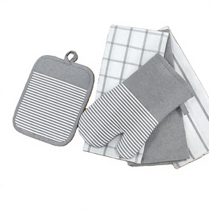 Gant de four en coton moderne résistant à la chaleur, conçu pour une manipulation sûre des casseroles chaudes - Product Image 2