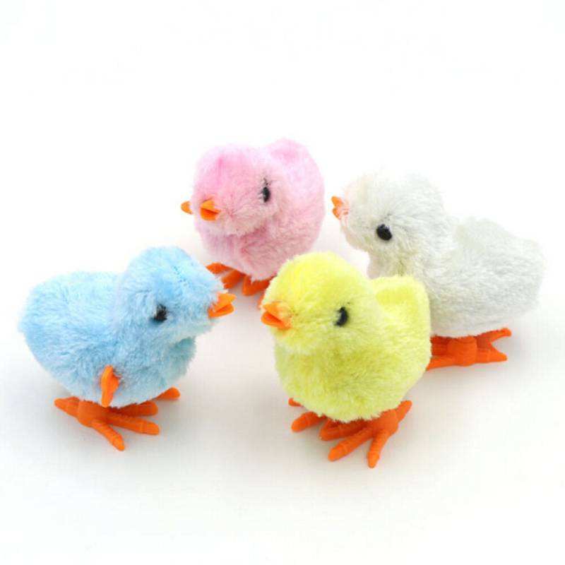 Venta al por mayor Wind Up Chicken Simulation Plush Toy Internet Celebrity Jump Chicken Tiktok El mismo estilo de juguete