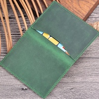 Dompet untuk Pria Kulit Minimalis, Dompet Tipis Berpergian Saku Depan Lipat Ganda untuk Pria