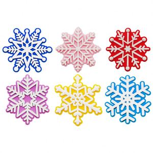 Colorido copos de nieve lápiz <span class=keywords><strong>Topper</strong></span> al por mayor lápices de dibujos animados toppers <span class=keywords><strong>lilo</strong></span> y anime PVC pluma toppers niños PENC decoraciones encantos - Product Image 2
