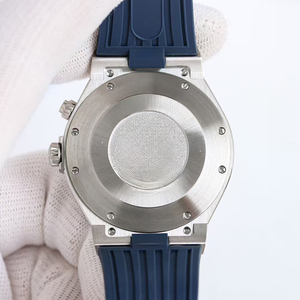 Reloj de Pulsera Mecánico de Diseño de Alta Gama con Esfera Azul, Correa de Caucho, Caja de Acero, Resistente al Agua 50M, Cristal de Zafiro, Doble Hora y Reserva de Marcha - Product Image 4