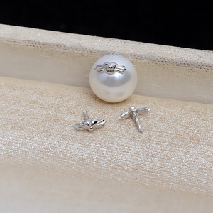 Accessoires de bijouterie et composants en argent S925, 10 pièces, forme de cache-bouton baroque DIY, motif moustache et nez, 5081 - Product Image 2