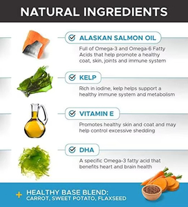 OEM/ODM Suplemento de Omega 3 natural personalizado para la salud de las mascotas Perros Aceite de salmón de Alaska Masticables con ácidos grasos EPA y DHA - Product Image 6